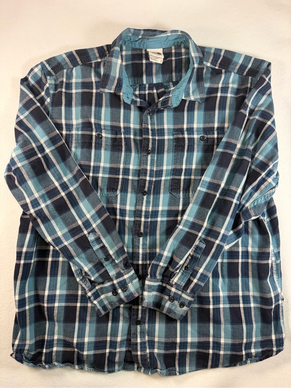 The North Face Blue Plaid Button-Down Shirt